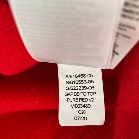 Gap Red Graphic Sweatshirt With Pink Logo Across The Front Size Small - Picture 9 of 10